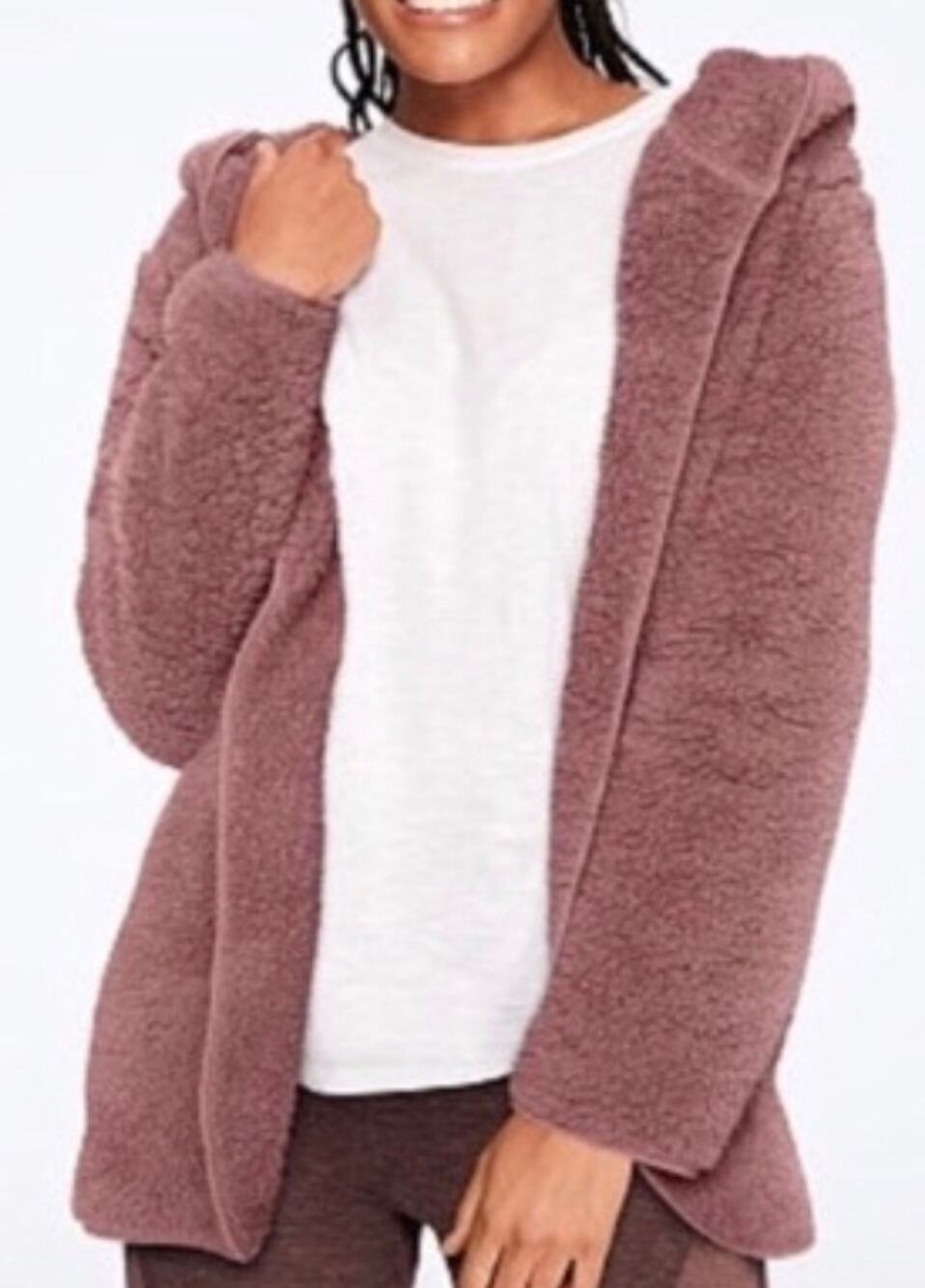 Victoria's Secret PINK Sherpa Hooded Cardigan XS